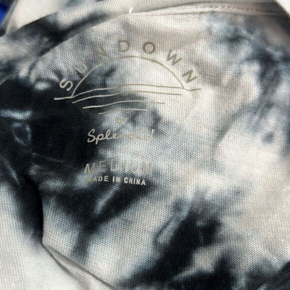 Sundown by Splendid black and white tie dye cropped tee shirt NWT size medium - Picture 13 of 13